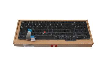 Clavier DE (allemand) noir/noir avec rétro-éclairage et mouse stick original pour Lenovo ThinkPad P16s Gen 1 (21BT/21BU)