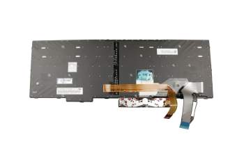 Clavier DE (allemand) noir/noir avec rétro-éclairage et mouse stick original pour Lenovo ThinkPad P53s (20N6/20N7)