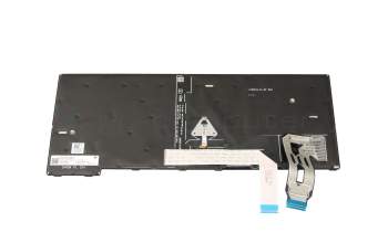 Clavier DE (allemand) noir/noir avec rétro-éclairage et mouse stick original pour Lenovo ThinkPad T14 G6 (21QC)