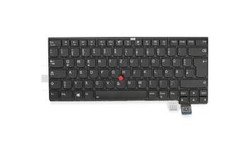 Clavier DE (allemand) noir/noir avec rétro-éclairage et mouse stick original pour Lenovo ThinkPad T470p (20J6/20J7)