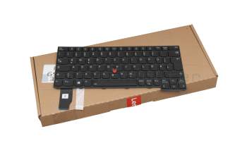 Clavier DE (allemand) noir/noir avec rétro-éclairage et mouse stick original pour Lenovo ThinkPad X13 Gen 2 (20WK/20WL)