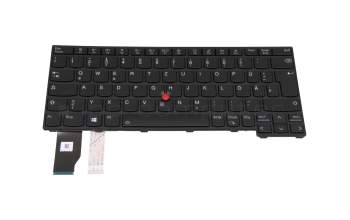 Clavier DE (allemand) noir/noir avec rétro-éclairage et mouse stick original pour Lenovo ThinkPad X13 Gen 2 (20WK/20WL)
