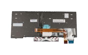 Clavier DE (allemand) noir/noir avec rétro-éclairage et mouse stick original pour Lenovo ThinkPad X395 (20NL)