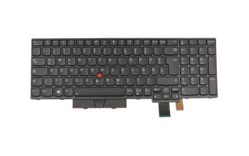 Clavier DE (allemand) noir/noir avec rétro-éclairage et mouse stick pour Lenovo ThinkPad P52s (20LB/20LC)