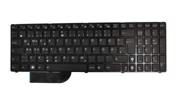Clavier DE (allemand) noir/noir avec rétro-éclairage original pour Asus ROG G51J