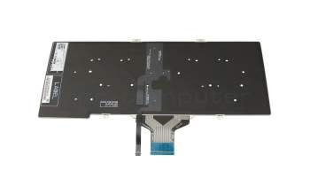 Clavier DE (allemand) noir/noir avec rétro-éclairage original pour Dell Latitude 14 (7400)