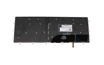 Clavier DE (allemand) noir/noir avec rétro-éclairage original pour Dell Precision 15 (5510)