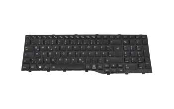 Clavier DE (allemand) noir/noir avec rétro-éclairage original pour Fujitsu LifeBook E5513A