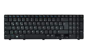 Clavier DE (allemand) noir/noir brillant original pour Dell Inspiron 15 (3521)