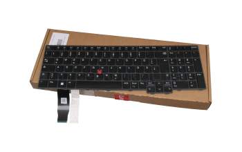 Clavier DE (allemand) noir/noir original pour Lenovo ThinkPad L15 Gen 4 (21H3/21H4)