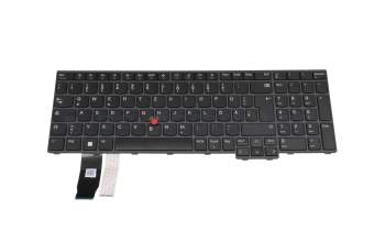 Clavier DE (allemand) noir/noir original pour Lenovo ThinkPad P16s Gen 2 (21HK/21HL)