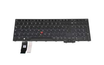 Clavier DE (allemand) noir/noir original pour Lenovo ThinkPad T16 Gen 2 (21HH/21HJ)