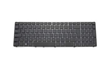 Clavier SF (suisse-francais) noir/noir brillant original pour Asus X52JR