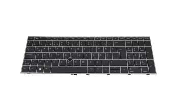 Clavier TR (turque) noir/gris avec rétro-éclairage et mouse stick original pour HP ZBook Fury 15 G8