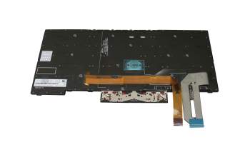 Clavier UK (anglais) noir/noir avec rétro-éclairage et mouse stick original pour Lenovo ThinkPad L490 (20Q5/20Q6)