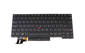Clavier UK (anglais) noir/noir avec rétro-éclairage et mouse stick original pour Lenovo ThinkPad T14 (20S3/20S2)