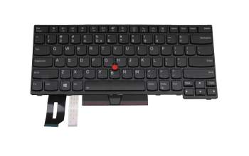 Clavier US (anglais) noir/noir avec rétro-éclairage et mouse stick original pour Lenovo ThinkPad T14 Gen 1 (20S0/20S1)
