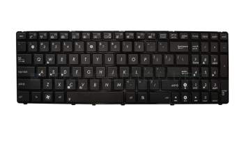 Clavier US (anglais) noir/noir avec rétro-éclairage original pour Asus X66IC