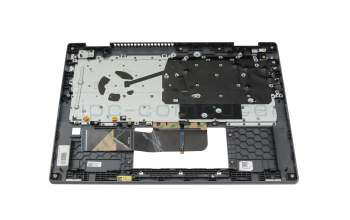 Clavier incl. topcase BE (belge) gris/gris avec rétro-éclairage original pour Lenovo IdeaPad 5x 14Q8X9 (83GH)