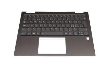 Clavier incl. topcase CH (suisse) anthracite/anthracite avec rétro-éclairage original pour Lenovo Yoga 730-13IKB (81CT)