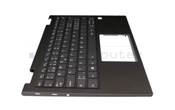 Clavier incl. topcase CH (suisse) anthracite/anthracite avec rétro-éclairage original pour Lenovo Yoga 730-13IKB (81CT)