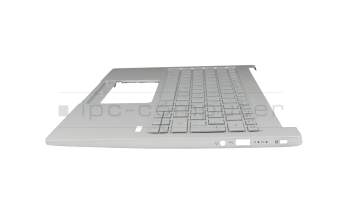 Clavier incl. topcase CH (suisse) argent/argent avec rétro-éclairage original pour Acer Swift 3 (SF313-52G)