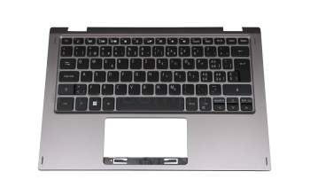 Clavier incl. topcase CH (suisse) noir/gris original pour Acer Spin 1 (SP111-34N)