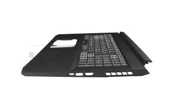 Clavier incl. topcase CH (suisse) noir/noir avec rétro-éclairage original pour Acer Nitro 5 (AN517-52)