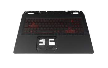 Clavier incl. topcase CH (suisse) noir/noir avec rétro-éclairage original pour Acer Nitro 5 (AN517-55)