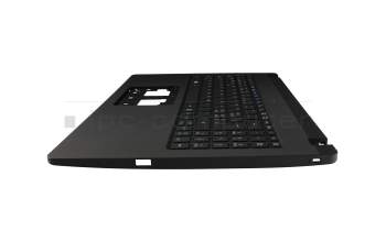 Clavier incl. topcase CH (suisse) noir/noir avec rétro-éclairage original pour Acer TravelMate P2 (P215-52G)
