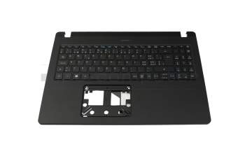 Clavier incl. topcase CH (suisse) noir/noir avec rétro-éclairage original pour Acer TravelMate P2 (TMP215-41-G3)