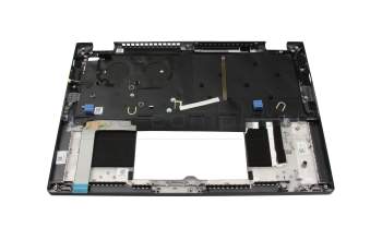 Clavier incl. topcase CH (suisse) noir/noir avec rétro-éclairage original pour Acer TravelMate P6 (TMP614-73T-TCO)