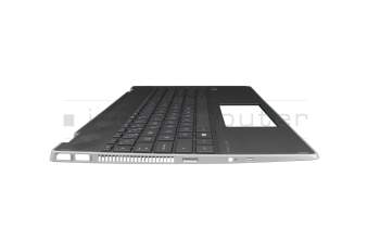 Clavier incl. topcase CH (suisse) noir/noir avec rétro-éclairage original pour HP Pavilion X360 15-dq1000