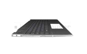 Clavier incl. topcase CH (suisse) noir/noir avec rétro-éclairage original pour HP Pavilion x360 15-dq0400