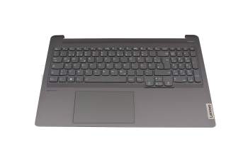 Clavier incl. topcase DE (allemand) anthracite/anthracite avec rétro-éclairage original pour Lenovo IdeaPad 5 Pro-16ACH6 (82L5)