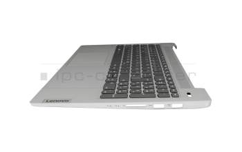 Clavier incl. topcase DE (allemand) anthracite/argent avec rétro-éclairage empreinte digitale original pour Lenovo IdeaPad 5-15ARE05 (81YQ)