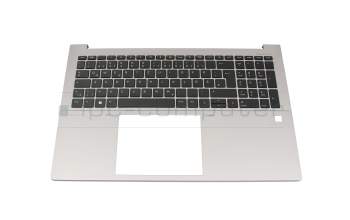Clavier incl. topcase DE (allemand) anthracite/argent avec rétro-éclairage original pour HP ZBook Fury 16 G9
