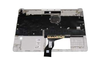 Clavier incl. topcase DE (allemand) argent/argent (Fingerprint) original pour HP 15s-eq2000