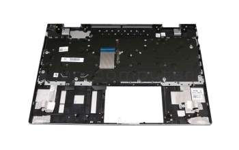 Clavier incl. topcase DE (allemand) argent/argent avec rétro-éclairage (DSC Grafik) original pour HP Envy x360 15-ed0000