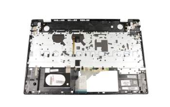 Clavier incl. topcase DE (allemand) argent/argent avec rétro-éclairage (Graphique UMA) original pour HP Pavilion 15-cw1400