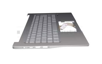 Clavier incl. topcase DE (allemand) argent/argent avec rétro-éclairage original pour Acer Swift 3 (SF314-42)