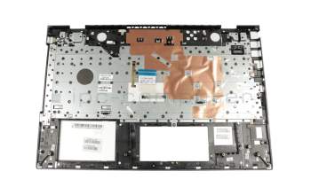 Clavier incl. topcase DE (allemand) argent/argent avec rétro-éclairage original pour HP Envy 17-bw0200