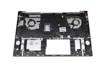 Clavier incl. topcase DE (allemand) argent/argent avec rétro-éclairage original pour HP Envy 17-ch0000