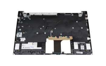 Clavier incl. topcase DE (allemand) argent/argent avec rétro-éclairage original pour HP Pavilion 15-eg3000