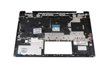 Clavier incl. topcase DE (allemand) argent/argent avec rétro-éclairage original pour HP Pavilion x360 14-dh0100