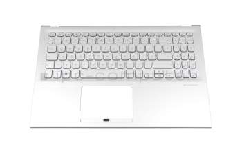 Clavier incl. topcase DE (allemand) argent/argent original pour Asus VivoBook 15 F512UB