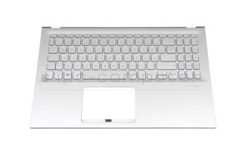 Clavier incl. topcase DE (allemand) argent/argent original pour Asus VivoBook 15 R564DA