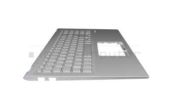 Clavier incl. topcase DE (allemand) argent/argent original pour Asus VivoBook 15 R564DA