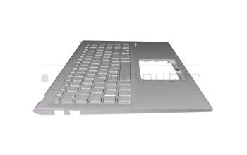 Clavier incl. topcase DE (allemand) argent/argent original pour Asus VivoBook 15 X512DA