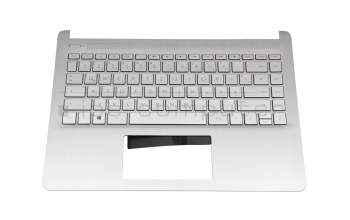 Clavier incl. topcase DE (allemand) argent/argent original pour HP 14s-fq1000